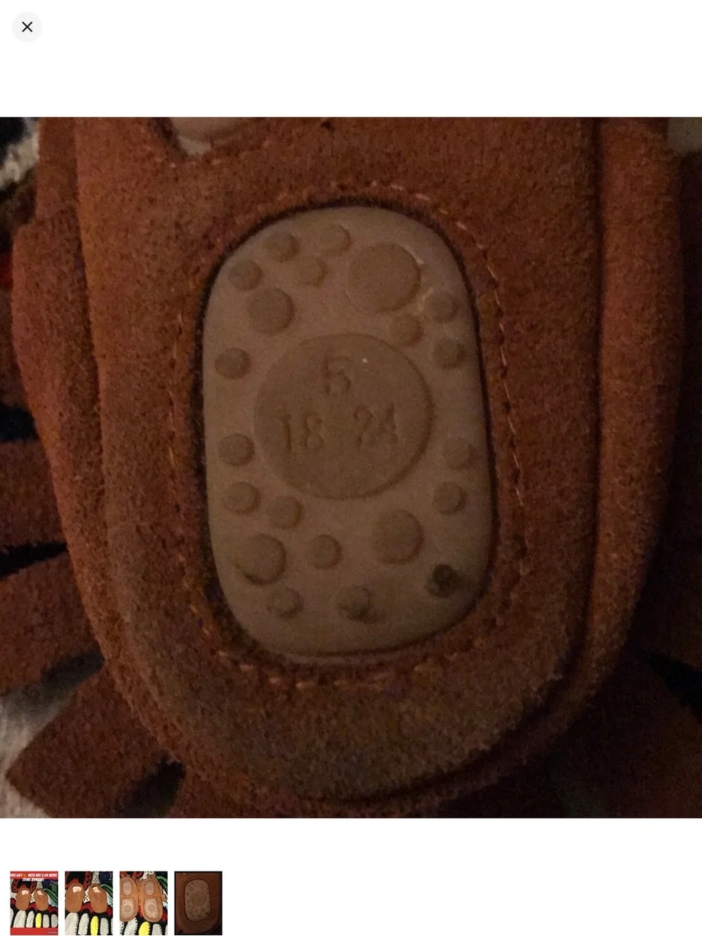 Brown suede Fringe baby Moccasin Shoes 18-24 months